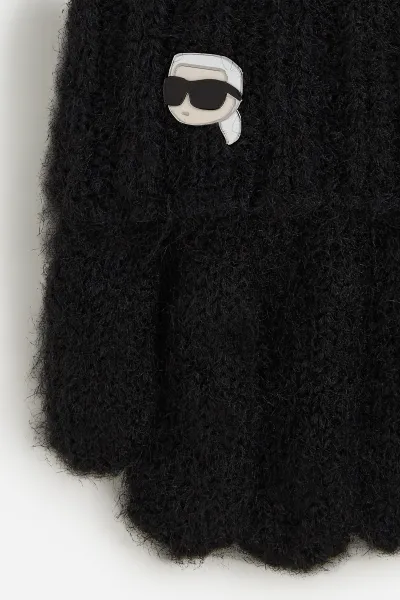 Rukavice Karl Lagerfeld čierna farba, A4W33054