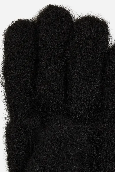 Rukavice Karl Lagerfeld čierna farba, A4W33054