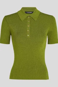 Blúzka Karl Lagerfeld zelená farba, A4W18053
