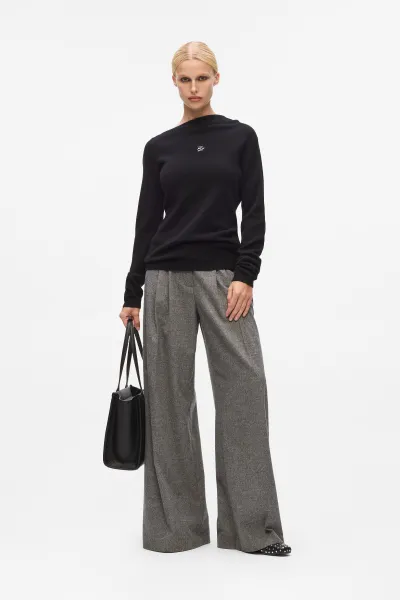 Sveter Karl Lagerfeld Elegant Cashmere Sweater Black