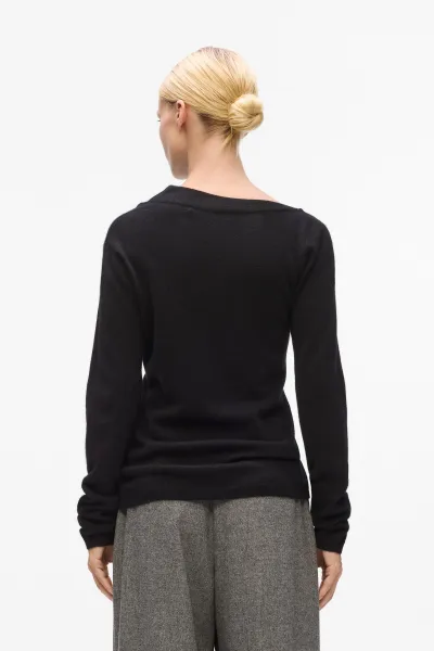 Sveter Karl Lagerfeld Elegant Cashmere Sweater Black