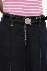 Opasok Karl Lagerfeld Ikon Rhinestone H2.5 Belt Black