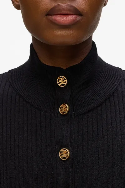 Kardigán Karl Lagerfeld Knit Cardigan Black