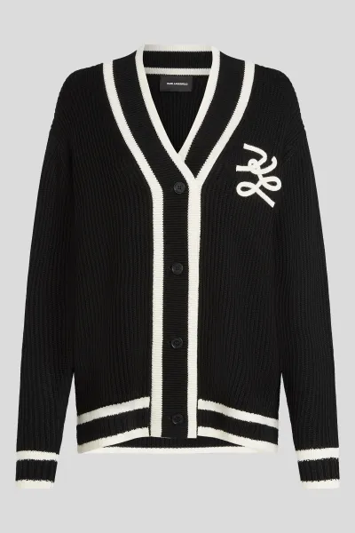 Kardigán Karl Lagerfeld Soutache Autograph Cardigan Black