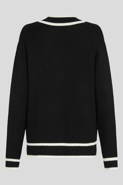 Kardigán Karl Lagerfeld Soutache Autograph Cardigan Black