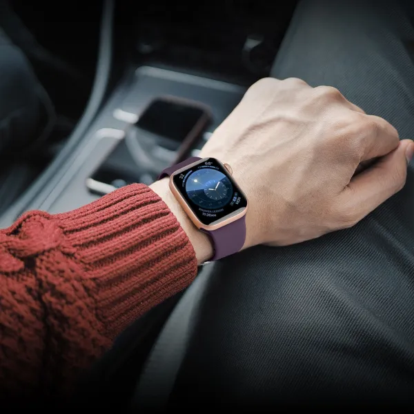 BStrap Silicone remienok na Apple Watch 42/44/45mm, black
