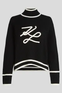 Sveter Karl Lagerfeld Soutache Autograph Knit Black