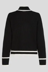 Sveter Karl Lagerfeld Soutache Autograph Knit Black