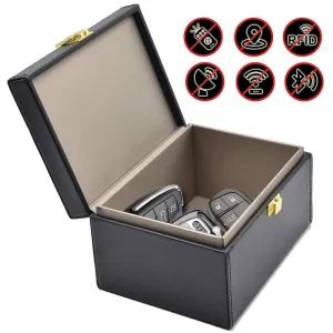 MG Anti-theft puzdro na blokovanie signálu ovládaču auta, čierne