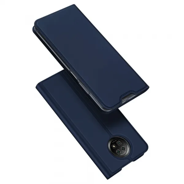 DUX DUCIS Skin Pro knižkové kožené puzdro na Xiaomi Redmi Note 9T 5G, modré
