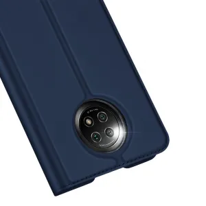 DUX DUCIS Skin Pro knižkové kožené puzdro na Xiaomi Redmi Note 9T 5G, modré