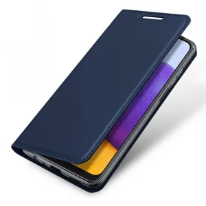 Dux Ducis Skin Pro knižkové kožené puzdro na Samsung Galaxy A22 4G, modré