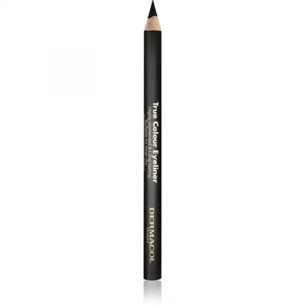 Dermacol True Colour Eyeliner dlhotrvajúca ceruzka na oči odtieň 01 Black 4 g