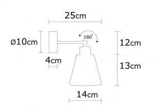 Nástenná lampa Manavgat - N-610
