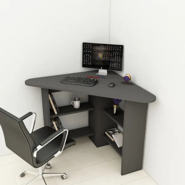 Písací stôl Corner - Anthracite