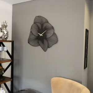 Dekoratívne kovové nástenné hodiny Azalea Metal Wall Clock - APS039 49 - Black