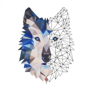 Dekoratívny kovový doplnok na stenu Metal Wolf Wall Art - APT721
