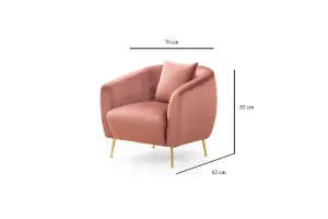Kreslo ušiak Eses - Pink