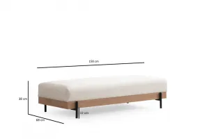 Hanah Home Taburet ETI 158 cm bílý/dub přírodní