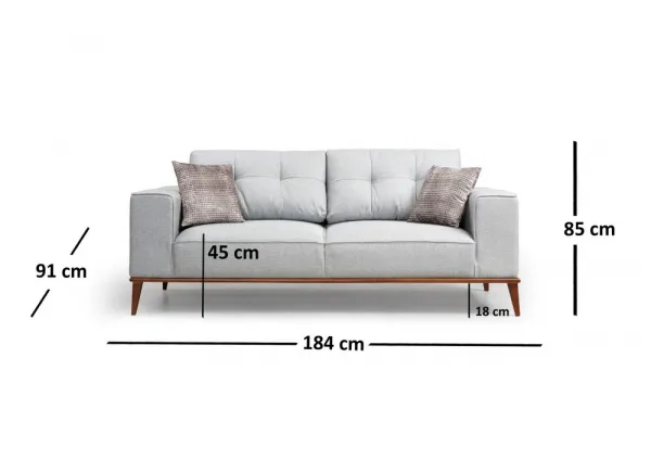 Hanah Home Dvoumístná pohovka Montana 184 cm šedá