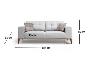 Hanah Home Dvoumístná pohovka Montana 184 cm šedá