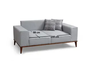 Hanah Home Dvoumístná pohovka Montana 184 cm šedá