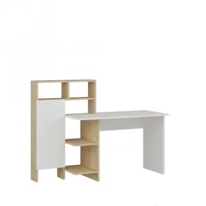 Písací stôl Bugra - White, Oak