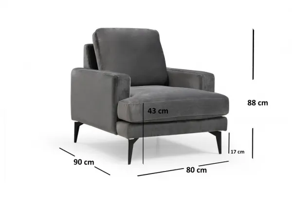 Kreslo ušiak Papira Armchair - Anthracite