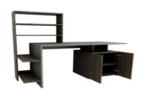 Písací stôl Melis - Walnut, Anthracite