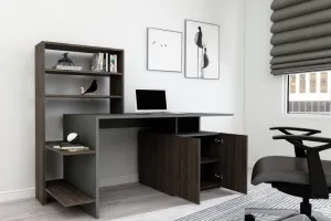 Písací stôl Melis - Walnut, Anthracite