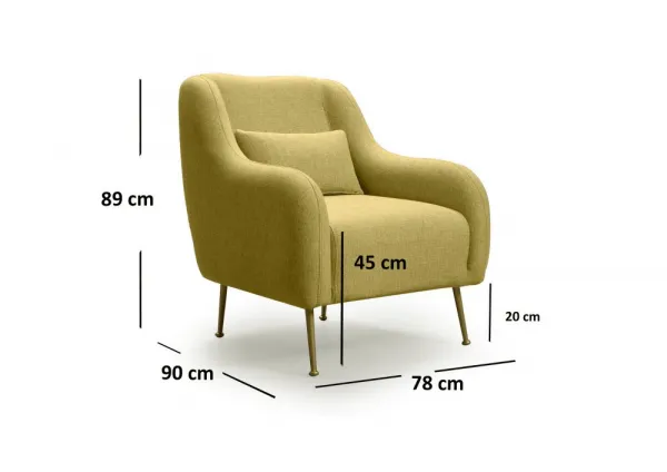 Kreslo ušiak Sevilla Armchair - Yellow