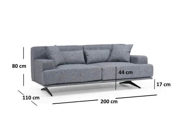 Dvojmiestna pohovka Bentley 2 Seater - Grey