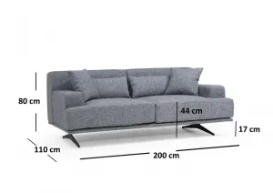 Dvojmiestna pohovka Bentley 2 Seater - Grey