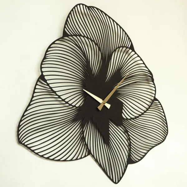 Dekoratívne kovové nástenné hodiny Azalea Metal Wall Clock - APS039 49 - Black