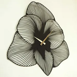 Dekoratívne kovové nástenné hodiny Azalea Metal Wall Clock - APS039 49 - Black