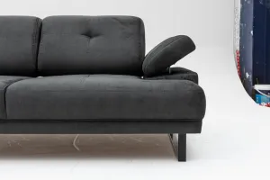 Hanah Home Dvoumístná pohovka Mustang 199 cm antracitová