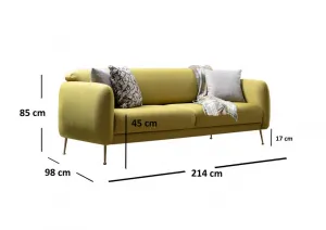 Trojmiestna rozkladacia pohovka Sevilla 3 Seater - Yellow