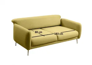 Trojmiestna rozkladacia pohovka Sevilla 3 Seater - Yellow