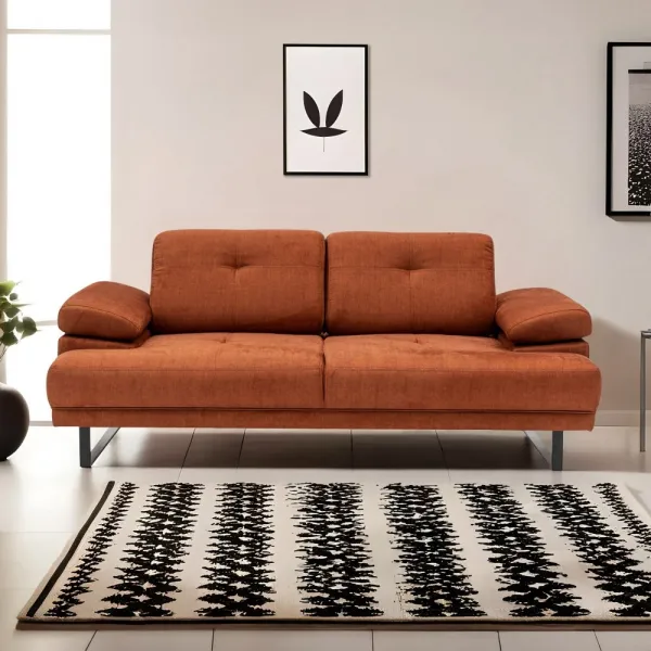 Hanah Home Dvoumístná pohovka Mustang 199 cm oranžová