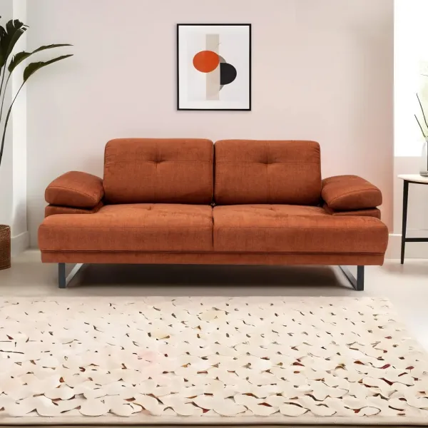 Hanah Home Dvoumístná pohovka Mustang 199 cm oranžová