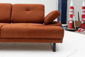 Hanah Home Dvoumístná pohovka Mustang 199 cm oranžová