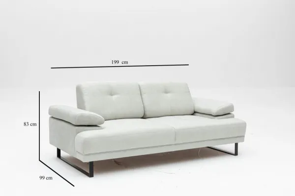 Hanah Home Dvoumístná pohovka Mustang 199 cm bílá