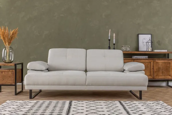Hanah Home Dvoumístná pohovka Mustang 199 cm bílá