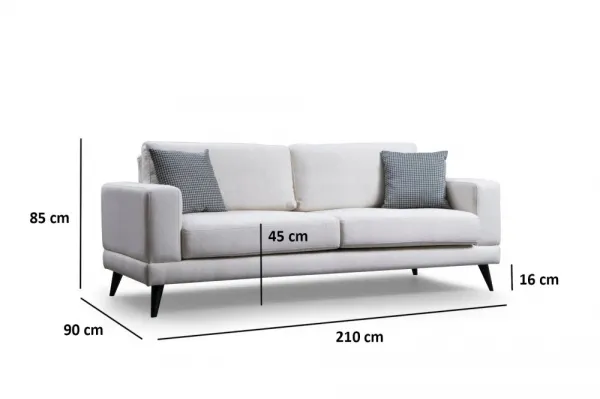 Trojmiestna rozkladacia pohovka Nordic 3 Seater - Beige