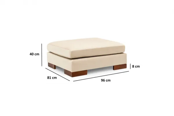 Rohová sedacia súprava / Rohová pohovka Tulip Corner Left With Pouf - Beige