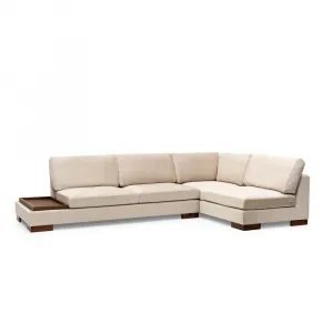 Rohová sedacia súprava / Rohová pohovka Tulip Corner Right With Pouf - Beige