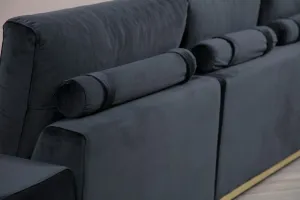 Štvormiestna pohovka Line With Side Table - Black