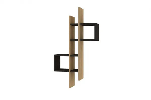 Nástenná polica Emse - Sapphire Oak, Anthracite