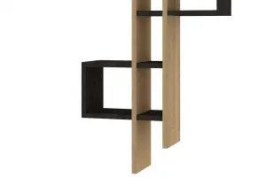 Nástenná polica Emse - Sapphire Oak, Anthracite