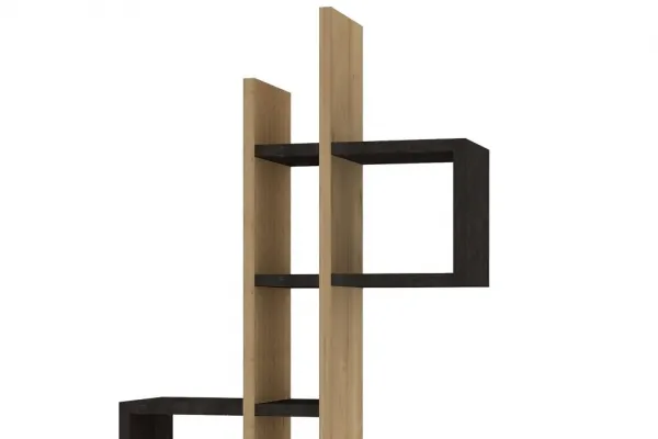 Nástenná polica Emse - Sapphire Oak, Anthracite
